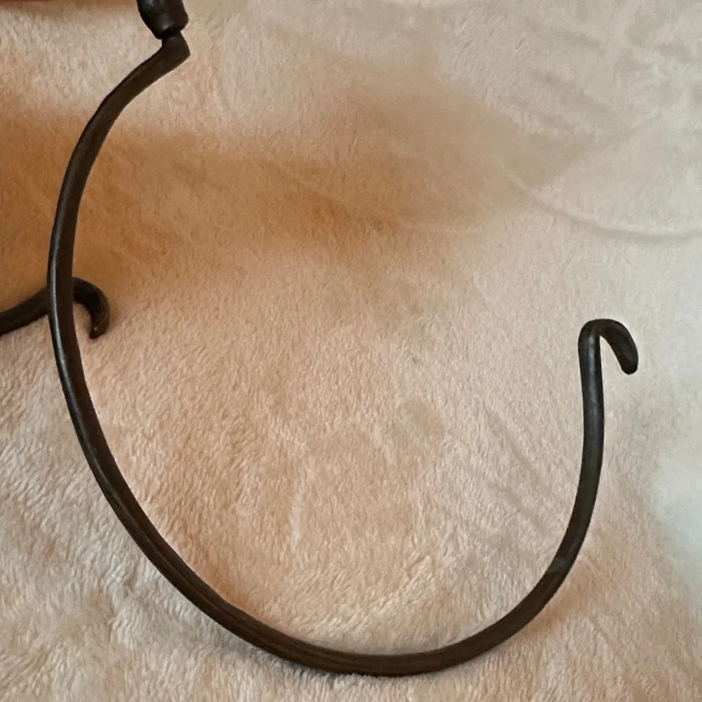 2 set Ornate Metal Wall Hooks in Blackened Bronze Finish